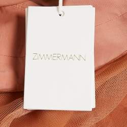 مملوكة مسبقًا Zimmermann Beige Tulle Ruched Mini Dress M