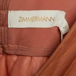 مملوكة مسبقًا Zimmermann Beige Tulle Ruched Mini Dress M