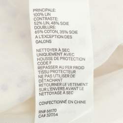 Pre Owned Zimmermann White Linen Ninety Six Ric Rac Midi Dress L