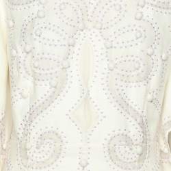 Pre Owned Zimmermann White Linen Ninety Six Ric Rac Midi Dress L