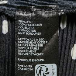 Pre Owned Zimmermann Black Polka Dots Synthetic Pleated Midi Skirt M