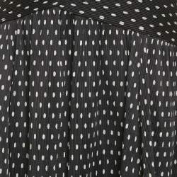 Pre Owned Zimmermann Black Polka Dots Synthetic Pleated Midi Skirt M