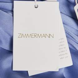 Pre Owned Zimmermann Purple Satin Silk Ruched Midi Dress S