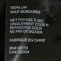 مملوكة مسبقًا فستان زيمرمان كتان أسود بتفاصيل عنق مربوطة ومقاس صغير (سمول)