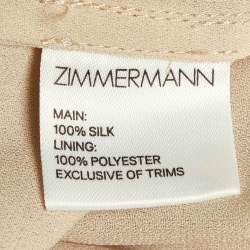 Pre Owned Zimmermann Beige Floral Print Silk Corsair Whimsy Playsuit M 