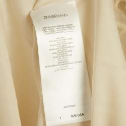 Pre Owned Zimmermann Cream Organza Illuminate Macrame Tulle Maxi Dress M