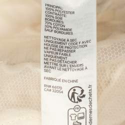 Pre Owned Zimmermann Light Beige Mesh Sensory Motif Gown XL