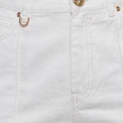 Pre Owned بنطلون جينز زيمرمان أبيض دينم عالي الخصر مدبب مقاس خصر 27 بوصة (صغير)