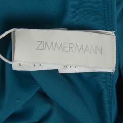 مملوكة مسبقًا مايوه زيمرمان بقطعة واحدة بأمام ملتوي وبقصة عميقة زرقاء من الجيرسيه مقاس متوسط