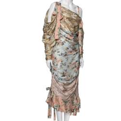 Pre Owned فستان زيمرمان جرير مورد مطبوع متعدد الألوان مقاس كبير - لارج