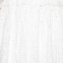 Pre Owned فستان زيمير مان كاستل شيرد قطن أبيض واسع مقاس صغير جداً ( إكس سمول )