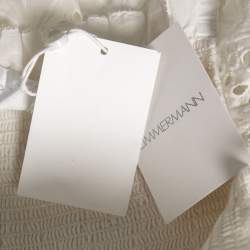 Pre Owned فستان زيمير مان كاستل شيرد قطن أبيض واسع مقاس صغير جداً ( إكس سمول )