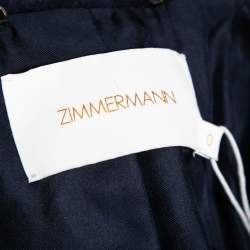 Zimmermann Navy Blue Velvet Double Breasted Jacket XS