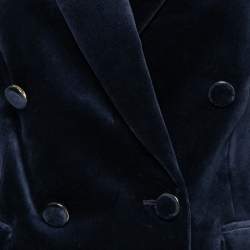 Zimmermann Navy Blue Velvet Double Breasted Jacket XS