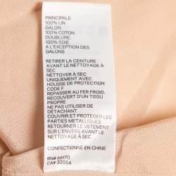 مملوكة مسبقًا Zimmermann Ivory Linen Crochet Trimmed Mini Dress M