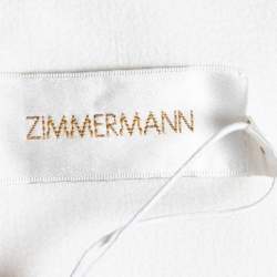 Pre Owned Zimmermann White Crepe Harness Midi Dress S