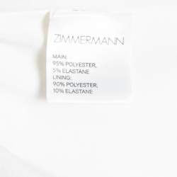 Pre Owned Zimmermann White Crepe Harness Midi Dress S