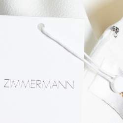 Pre Owned Zimmermann White Crepe Harness Midi Dress S