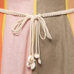 Pre Owned Zimmermann Multicolor Paneled Linen Belted Lola Maxi Dress M