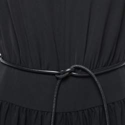 Pre Owned Zimmermann Black Roll Collar Belted Mini Dress M