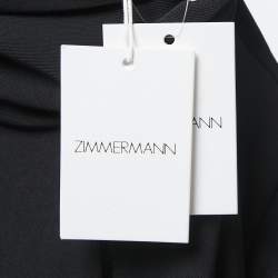 Pre Owned Zimmermann Black Roll Collar Belted Mini Dress M