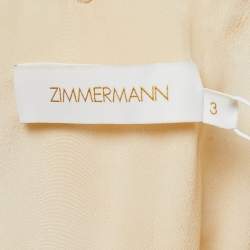 Zimmermann Cream Organza & Lace Trimmed Charm Star Maxi Dress L