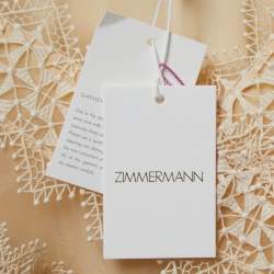 Zimmermann Cream Organza & Lace Trimmed Charm Star Maxi Dress L