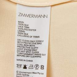 Zimmermann Cream Organza & Lace Trimmed Charm Star Maxi Dress L