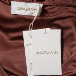 Pre Owned Zimmermann Blush Pink Jersey Temper Liquid Maxi Dress L