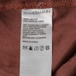 Pre Owned Zimmermann Blush Pink Jersey Temper Liquid Maxi Dress L