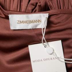 Pre Owned Zimmermann Blush Pink Jersey Temper Liquid Maxi Dress L