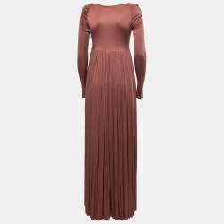 Pre Owned Zimmermann Blush Pink Jersey Temper Liquid Maxi Dress L