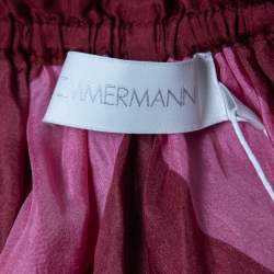 Zimmermann Pink Striped Silk Belted Maxi Beach Dress L