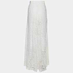 Zimmermann White Lace Wide Leg belted Donna Trousers XS