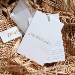 Pre Owned Zimmermann Gold Kaleidoscope Macrame Fringed Dress M