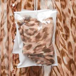 Pre Owned Zimmermann Brown/Pink Animal Printed Silk Bell Sleeve Mini Dress M