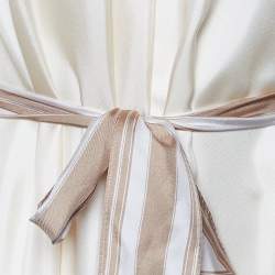 Pre Owned Zimmermann Cream Silk Celestial Frill Midi Dress S