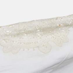 Pre Owned Zimmermann Off White Line & Lace Embroidered Laurel Shirt S