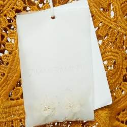 Pre Owned Zimmermann Yellow Paisley Lace Anneke Mini Dress M