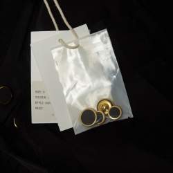 Pre Owned Zimmermann Black Silk Pleated Frill Midi Dress S