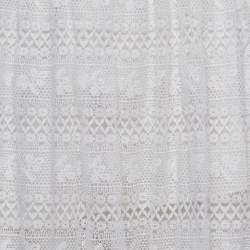 Pre Owned Zimmermann White Lace Prima Insert Trim Maxi Dress S