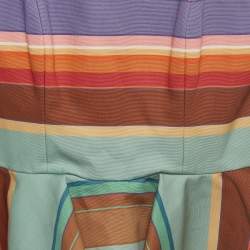 Pre Owned Zimmermann Multicolor Printed Cotton Peplum Top S