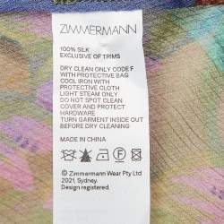 Pre Owned Zimmermann Multicolor Tropicana Print Silk Maxi Dress M