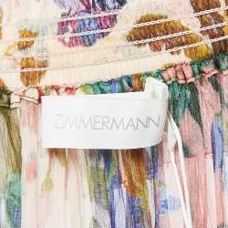 Pre Owned Zimmermann Multicolor Tropicana Print Silk Maxi Dress M