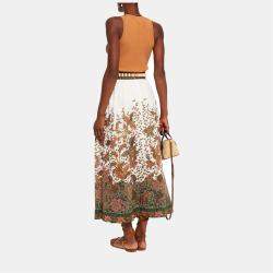 Pre Owned Zimmermann Cotton Midi Skirt 3