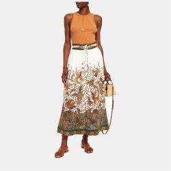 Pre Owned Zimmermann Cotton Midi Skirt 3