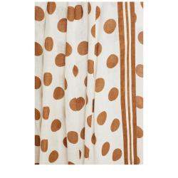 Pre Owned Zimmermann White/Brown Dotted Linen Skirt M