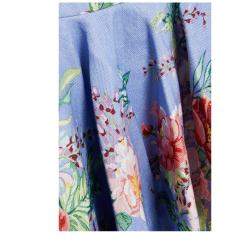 Pre Owned Zimmermann Multicolor Floral Print Linen Skirt Size M (2)