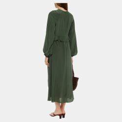 Pre Owned Zimmermann Green Silk Dress M