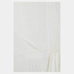 Pre Owned Zimmermann White Dotted Chiffon Blouse L